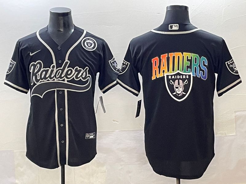 Men 2025 Oakland Raiders Blank Black Joint Name Nike Limited NFL Jersey style 23
